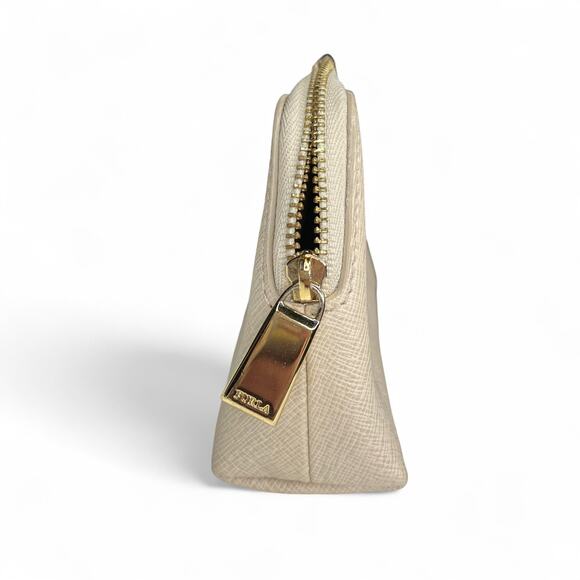 FURLA Camelia Saffiano Leather Cosmetic Case Pouch - Picture 5 of 6